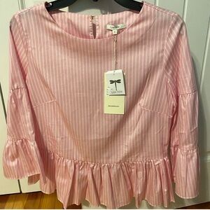 Tyler Boe Blush Pink Striped Blouse